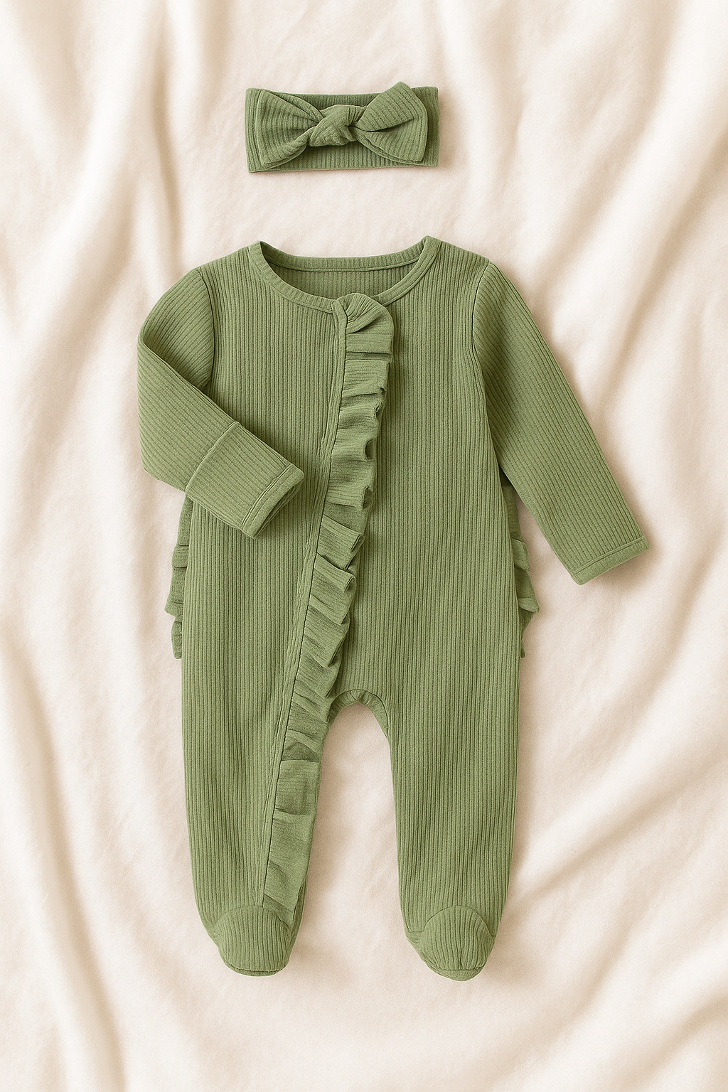 The Amalia Frilled Romper & Headband Set