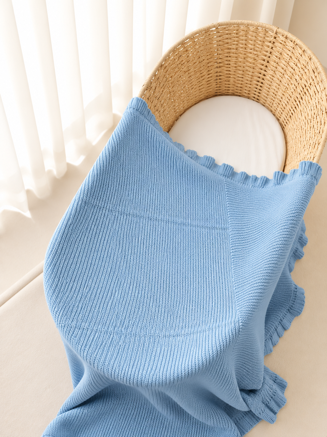 THE CHUNKY KNIT BLANKET | CELESTE BLUE