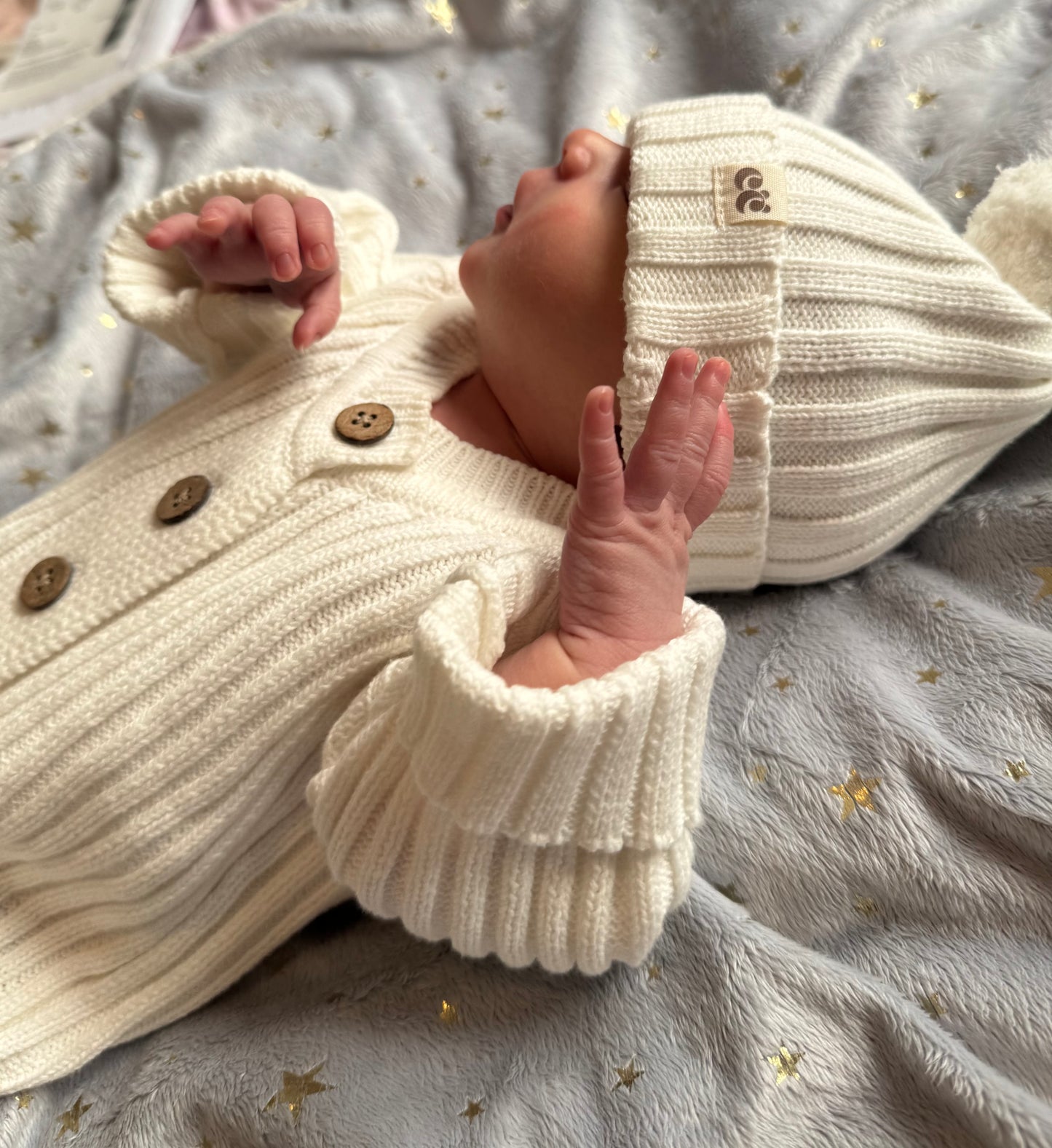 The Cosy Cub Knit Romper - 100% Cotton
