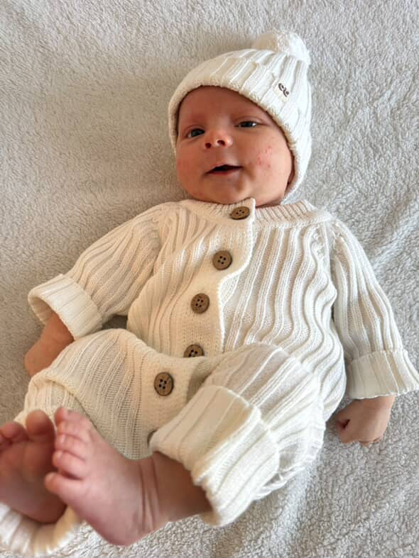 The Cosy Cub Knit Romper - 100% Cotton