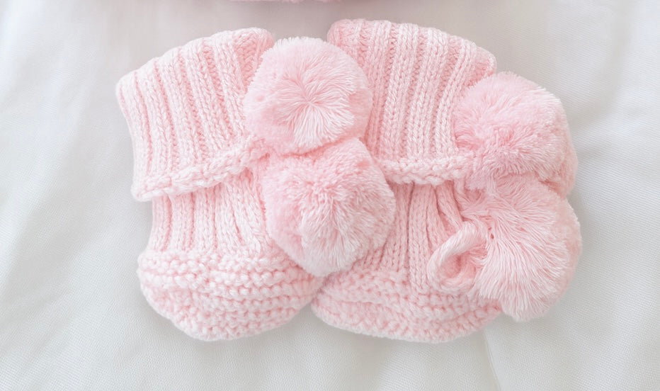 The Fairy Floss Cosy Cub Booties - 100% Cotton
