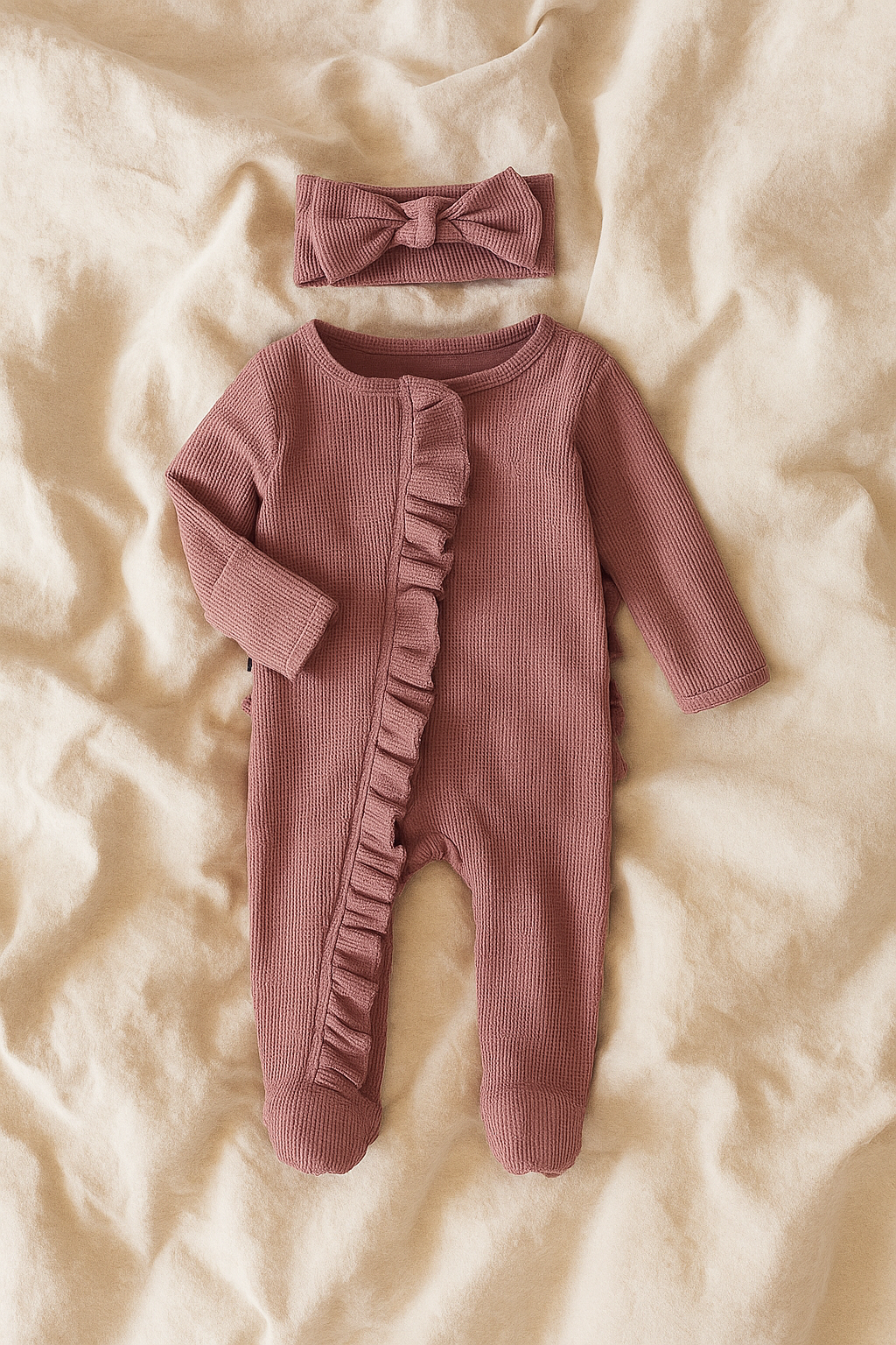 The Amalia Frilled Romper & Headband Set