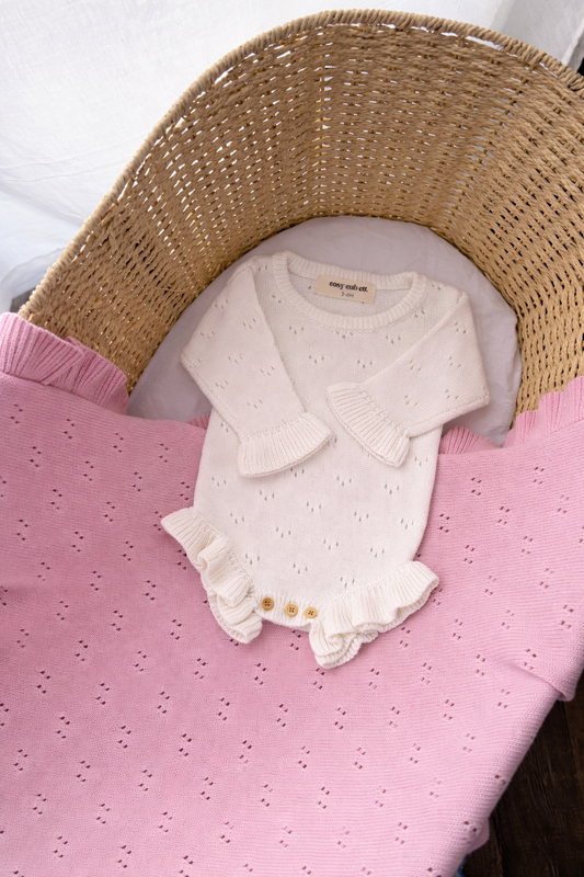 THE ZEYA POINTELLE ROMPER | MILK