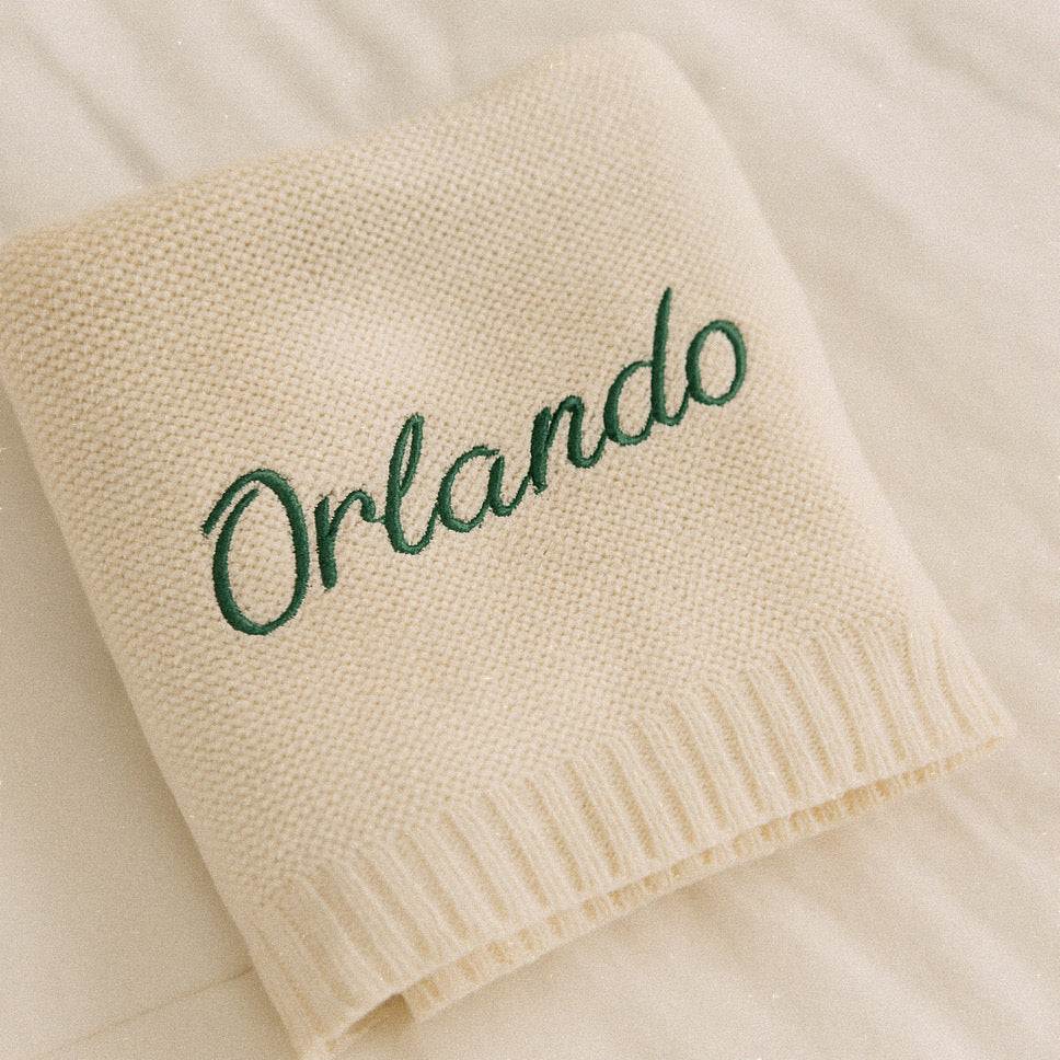 The Personalised Knitted Blanket - 100% Cotton