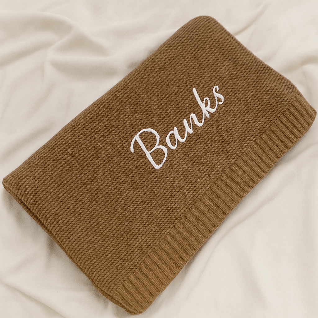 The Personalised Knitted Blanket - 100% Cotton