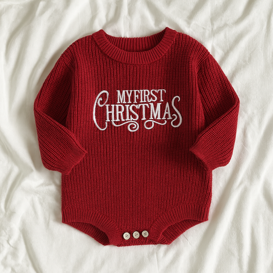 My First Christmas Romper - 100% Cotton