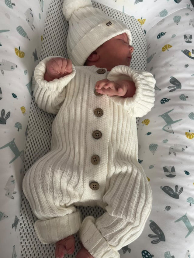 The Cosy Cub Knit Romper - 100% Cotton