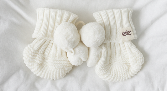 The Milk Cosy Cub Knit Booties - 100% Cotton