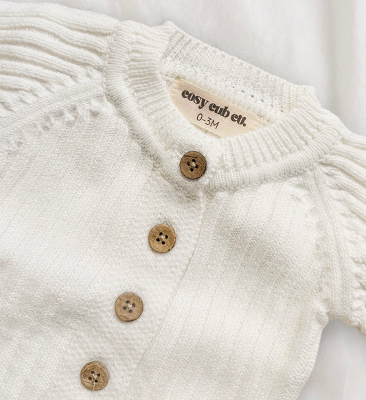 The Cosy Cub Knit Romper - 100% Cotton