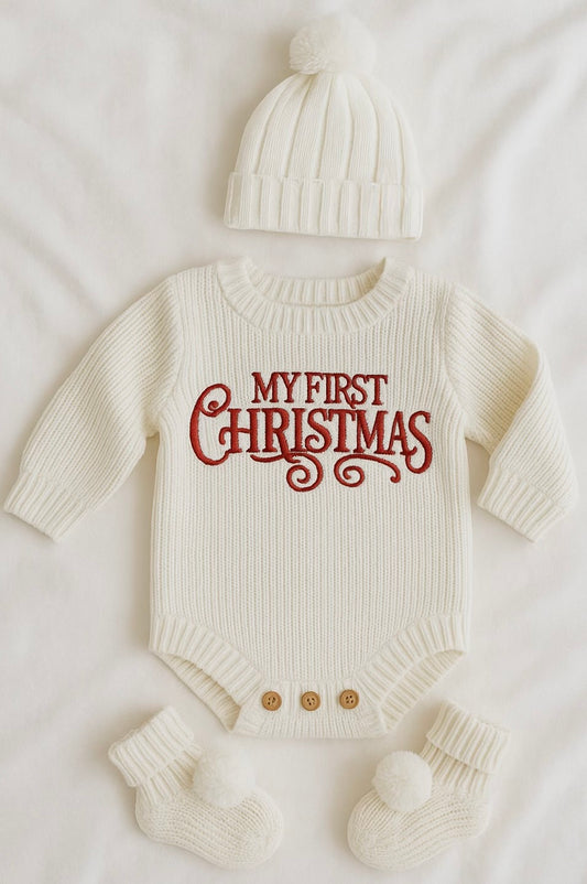 The Milk My First Christmas Romper Bundle - 100% Cotton
