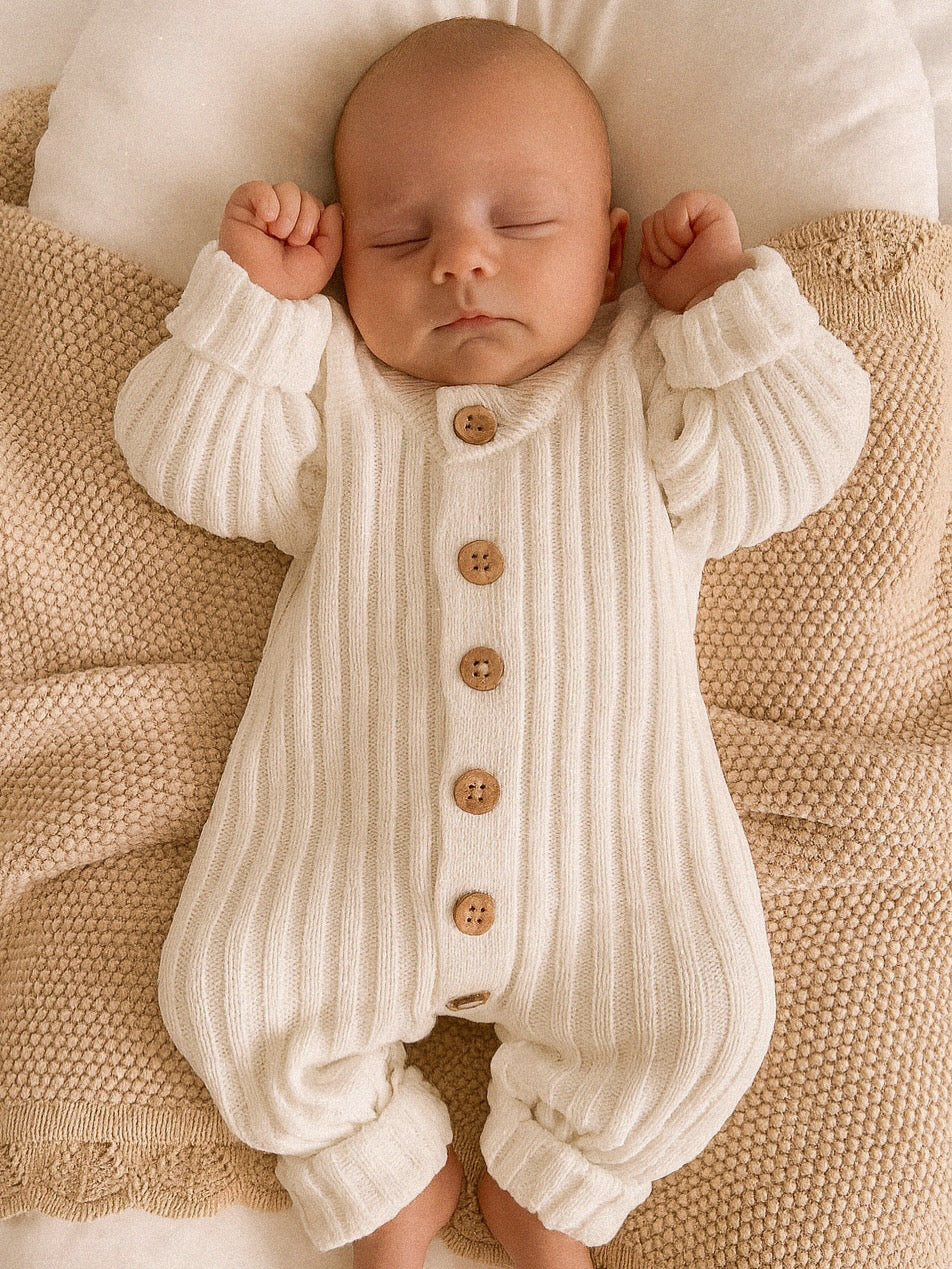 The Cosy Cub Knit Romper - 100% Cotton