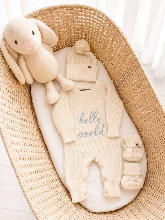 HELLO WORLD CHUNKY KNIT | MILK