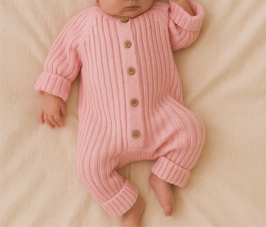 The Cosy Cub Knit Romper - 100% Cotton