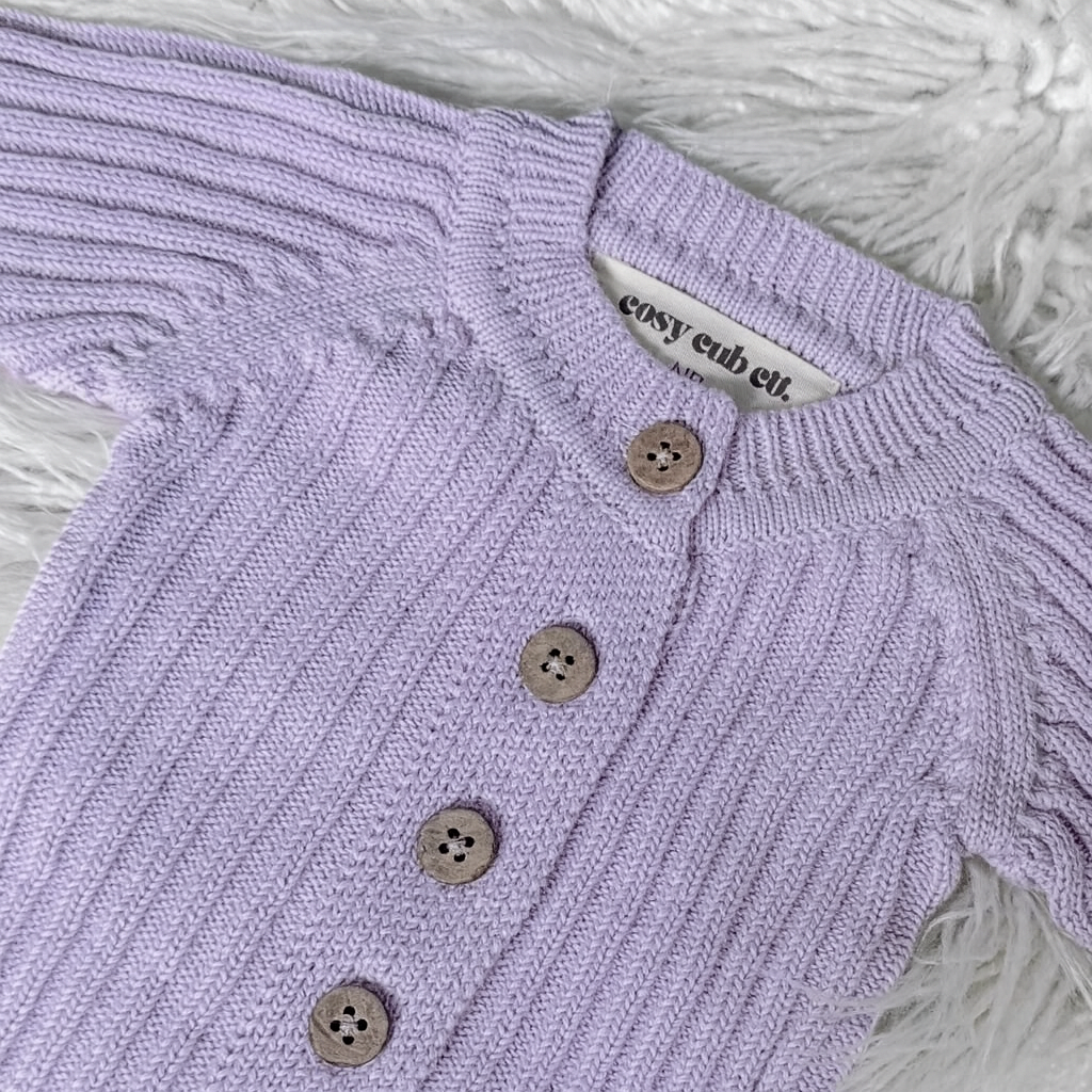 The Lavender Cosy Cub Romper - 100% Cotton