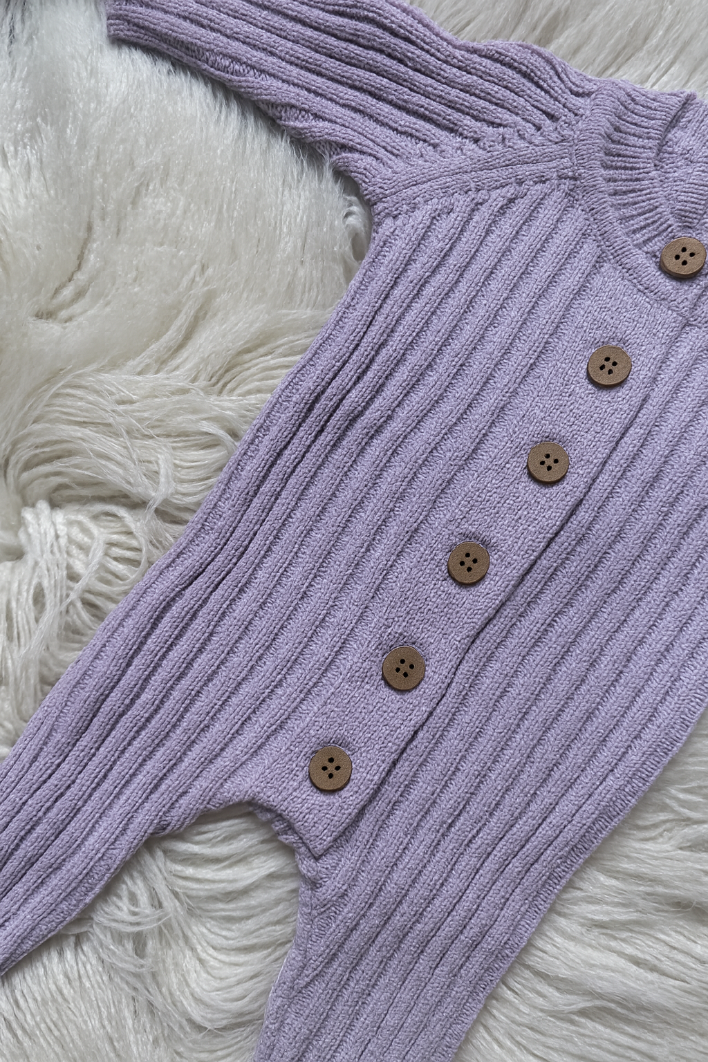 The Lavender Cosy Cub Romper - 100% Cotton