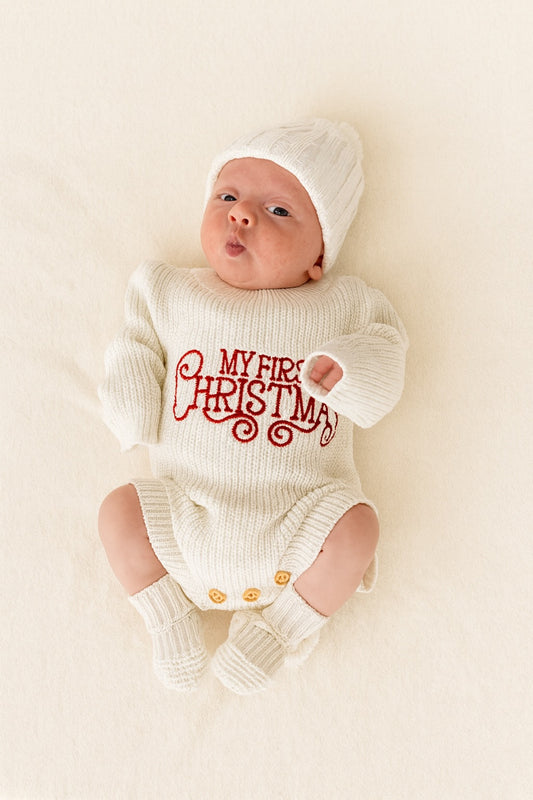 The Milk My First Christmas Romper Bundle - 100% Cotton