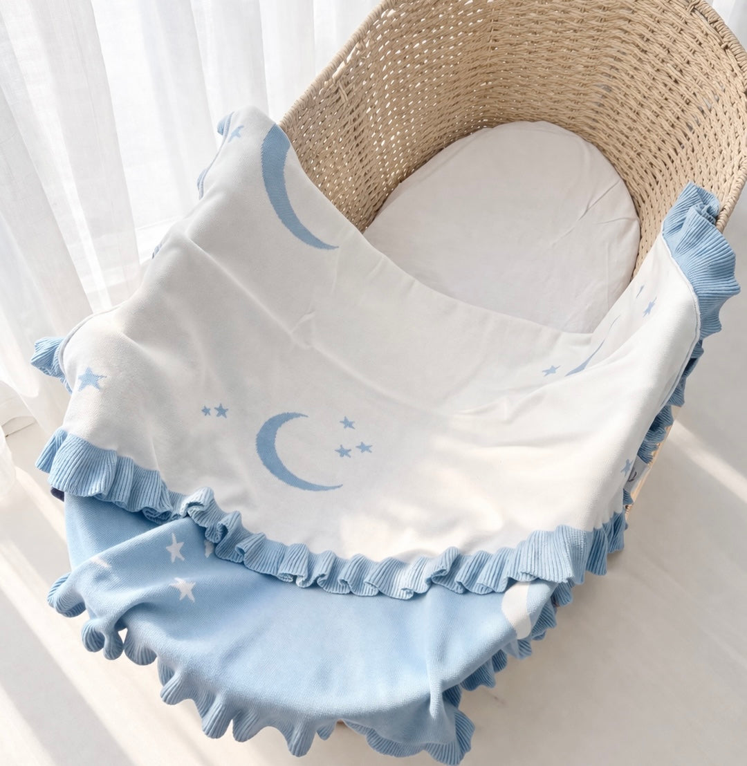 THE DREAMSCAPE REVERSIBLE BLANKET | CELESTE BLUE