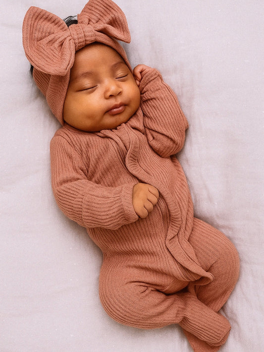 The Amalia Frilled Romper & Headband Set