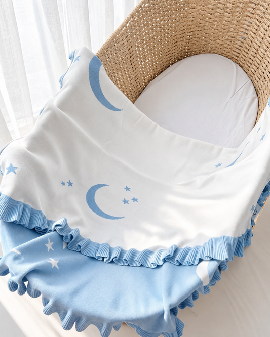 THE DREAMSCAPE REVERSIBLE BLANKET | CELESTE BLUE