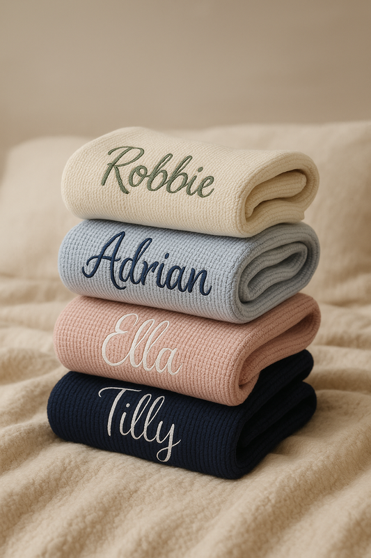 The Personalised Knitted Blanket - 100% Cotton