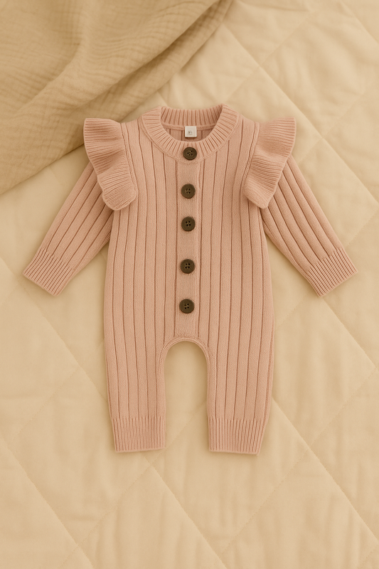 The Mia Ruffle Knit Romper