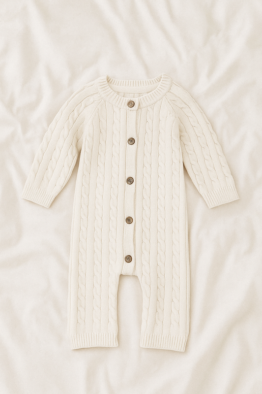 The Hazel Ribbed Romper - 100% Cotton