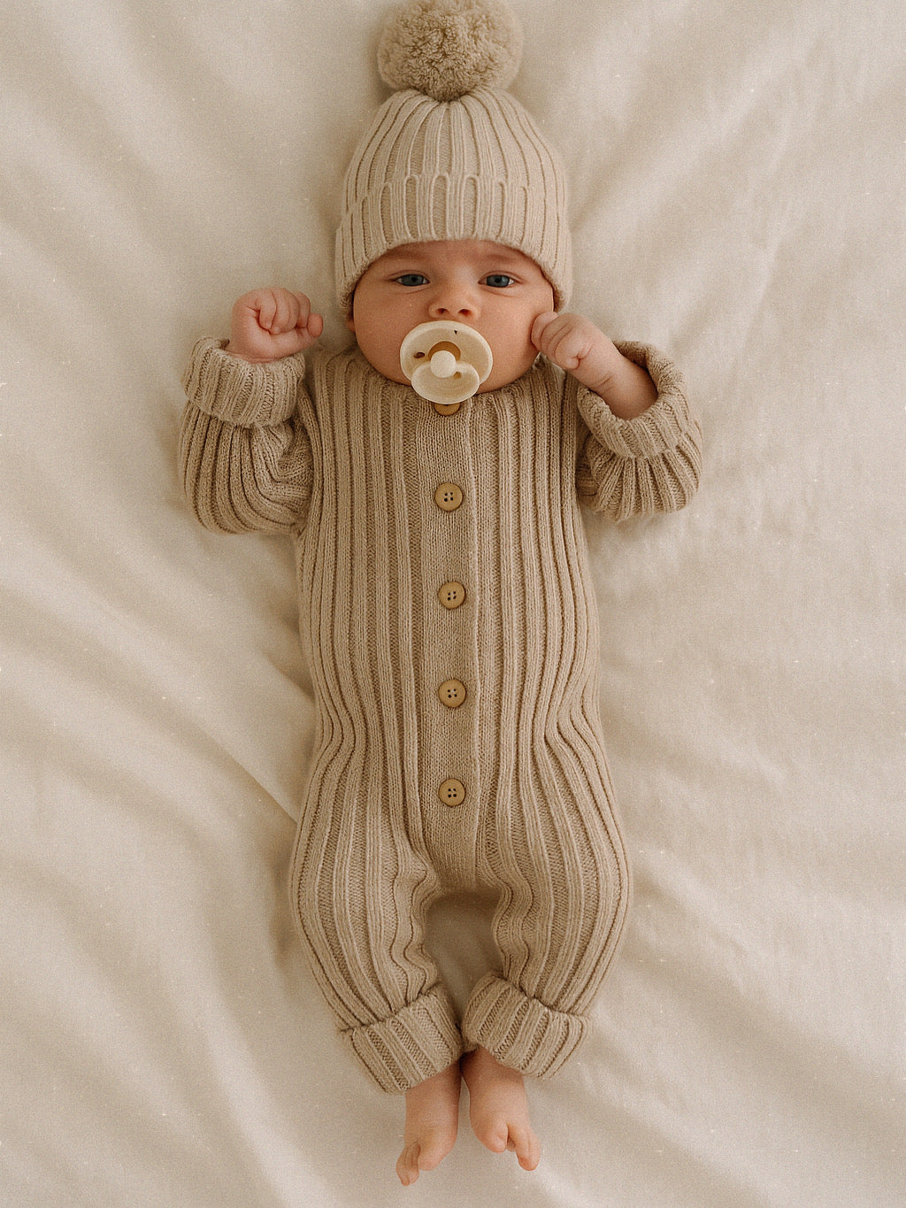 The Cosy Cub Knit Romper - 100% Cotton